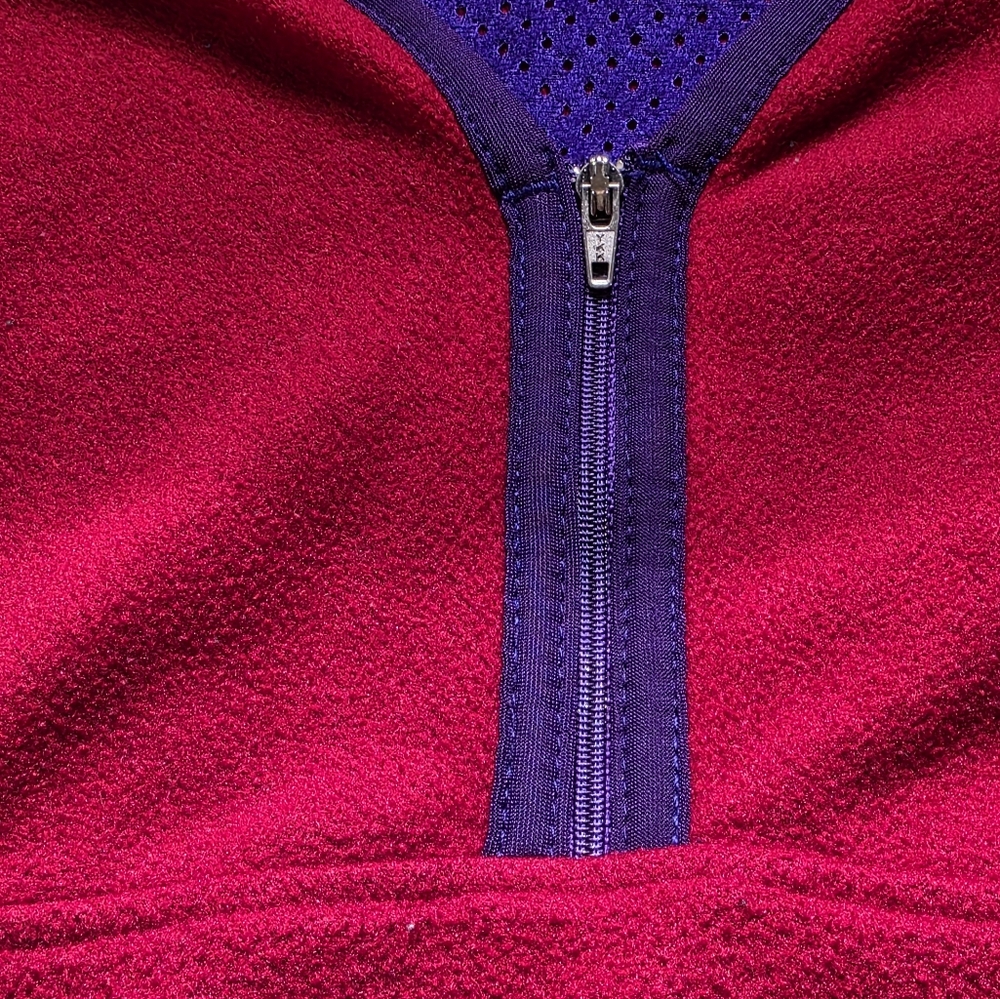 Vintage Patagonia Capilene 1990s Red/Purple Pullover Kayaking Fleece Size L - Picture 3 of 6